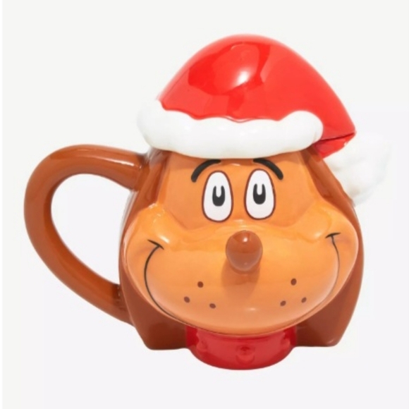Dr Seuss The Grinch Max the Dog Figural Mug with Santa Hat Lid 16 oz New OOS - Picture 12 of 12